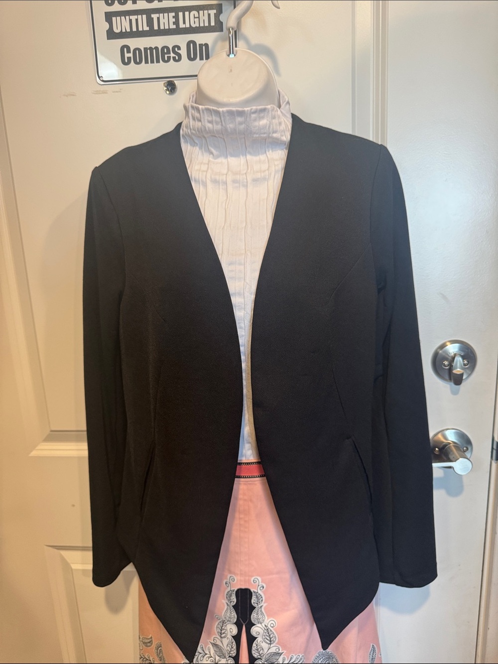 BCBGeneration Black Open-Front Blazer